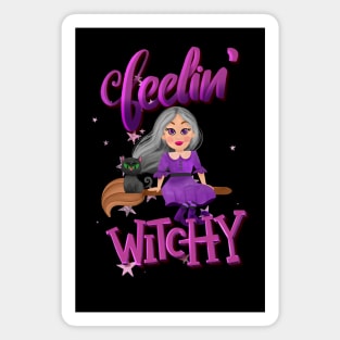 Feeling witchy halloween design Magnet